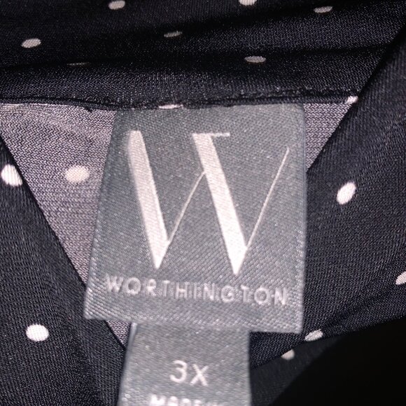 Worthington Women's Plus Professional Blouse, Size 3X (18-20) - Picture 3 of 3